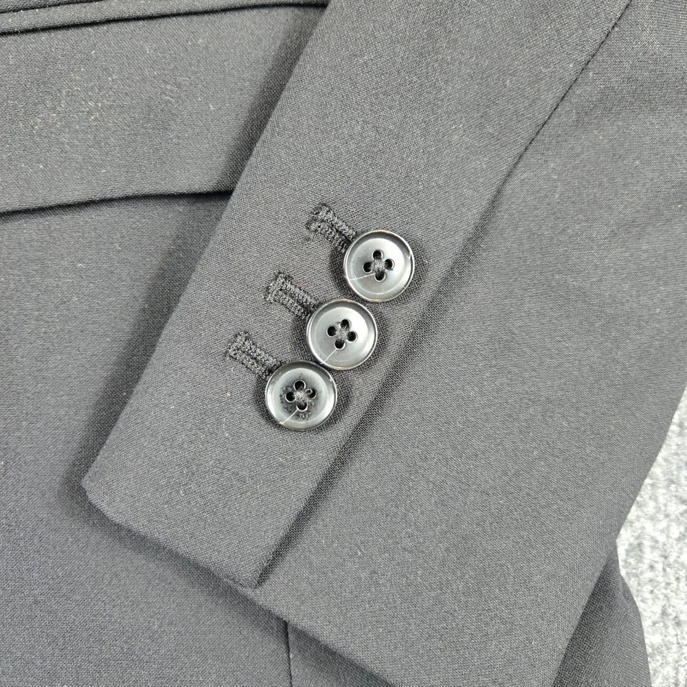 Banana Republic 95% Woo Blazer Womens 6 Petite Black 95%Wool Blend Single Button - Picture 6 of 10